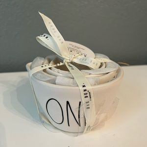Rae Dunn white matte measuring cups